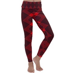 Muster Rot Schwarz Kids  Lightweight Velour Classic Yoga Leggings by 2607694c