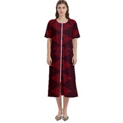 Pattern Black Red Women s Cotton Short Sleeve Nightgown by 2607694c