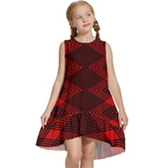 Pattern Black Red Kids  Frill Swing Dress by 2607694c