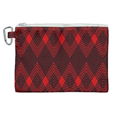 Pattern Red Black, Canvas Cosmetic Bag (xl) by 2607694c