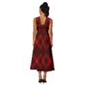 pattern red black, Sleeveless Cross Front Cocktail Midi Chiffon Dress View4