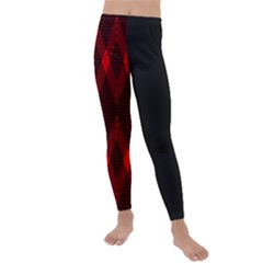 Pattern, Red, Black,  Kids  Lightweight Velour Leggings by 2607694c