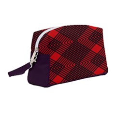 Pattern Rot Schwarz Wristlet Pouch Bag (medium) by dedoma