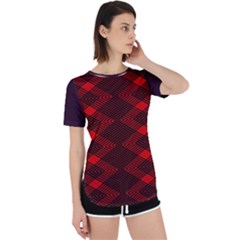 Pattern Rot Schwarz Perpetual Short Sleeve T-shirt by dedoma