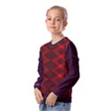 pattern rot schwarz Kids  Long Sleeve T-Shirt with Frill  View2