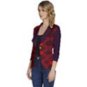 pattern rot schwarz Women s One-Button 3/4 Sleeve Short Jacket View2