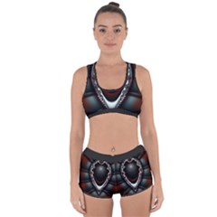 Fractal Eye Racerback Boyleg Bikini Set by dedoma