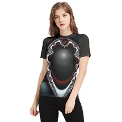 Fractal Eye Women s Short Sleeve Rash Guard by dedoma