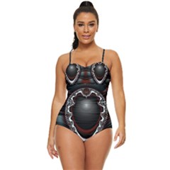 Fractal Eye Retro Full Coverage Swimsuit by dedoma