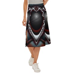 Fractal Eye Midi Panel Skirt by dedoma