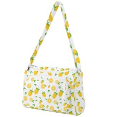 Illustrations Lemon Citrus Fruit Yellow Front Pocket Crossbody Bag by anzea