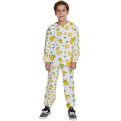 Illustrations Lemon Citrus Fruit Yellow Kids  Sweatshirt Set by anzea