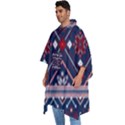 Ukrainian Folk Seamless Pattern Ornament Art Men s Hooded Rain Ponchos View2