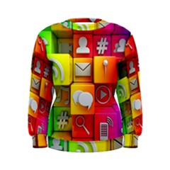 Colorful 3d Social Media Women s Sweatshirt by Ket1n9