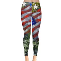 Usa United States Of America Images Independence Day Everyday Leggings  by Ket1n9