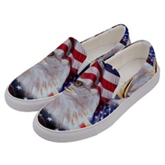 United States Of America Images Independence Day Men s Canvas Slip Ons by Ket1n9