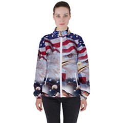 United States Of America Images Independence Day Women s High Neck Windbreaker by Ket1n9