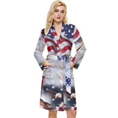 United States Of America Images Independence Day Long Sleeve Velvet Robe by Ket1n9