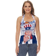 Independence Day United States Of America Basic Halter Top by Ket1n9