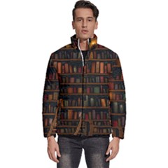 Books Library Men s Puffer Bubble Jacket Coat by Ket1n9