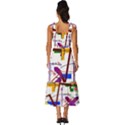 Mathematics Formula Physics School Tie-Strap Tiered Midi Chiffon Dress View4