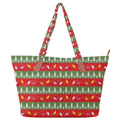 Christmas-papers-red-and-green Full Print Shoulder Bag by Bedest