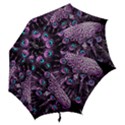 Purple Peacock Hook Handle Umbrellas (Large) View2