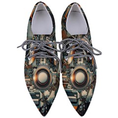 Technology Robot Internet Processor Pointed Oxford Shoes by Ravend