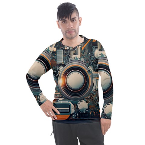 Technology Robot Internet Processor Men s Pique Long Sleeve T-shirt by Ravend