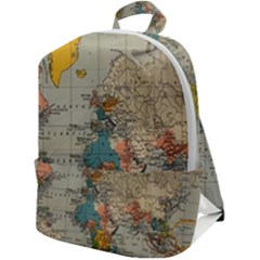 Vintage World Map Zip Up Backpack by Loisa77