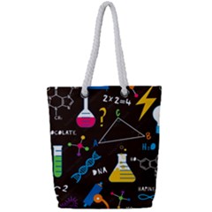 Science Lesson Flat Vector Seamless Pattern Full Print Rope Handle Tote (small) by Loisa77