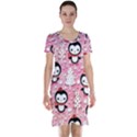 Cute Penguin Pattern Short Sleeve Nightdress View1