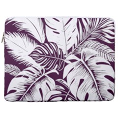 Abstract Art Tropical Leaves 17  Vertical Laptop Sleeve Case With Pocket by Valentinaart