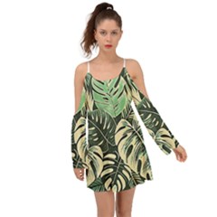 Abstract Art Tropical Leaves Boho Dress by Valentinaart