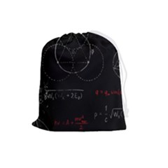 Math Board Circuit Circuits Computer Shield Tech Technology Drawstring Pouch (large) by Loisa77