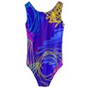 Seamless Vintage Pattern Retro 80s Or 90s Style Abstract Kids  Cut-Out Back One Piece Swimsuit View1