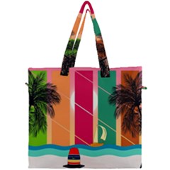 Digital Graphic Clip Art Beach Canvas Travel Bag by Proyonanggan