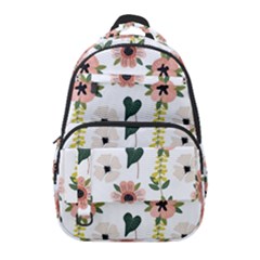 Flower White Pattern Floral Carry-on Travel Backpack by anzea