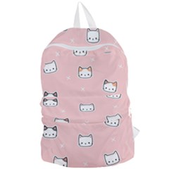 Cute Cat Cartoon Doodle Seamless Pink Pattern Foldable Lightweight Backpack by Grandong