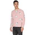 Cute Cat Cartoon Doodle Seamless Pink Pattern Men s Fleece Sweatshirt View2