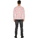 Cute Cat Cartoon Doodle Seamless Pink Pattern Men s Fleece Sweatshirt View4