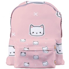 Cute Cat Cartoon Doodle Seamless Pink Pattern Giant Full Print Backpack by Grandong