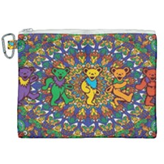 Dead Dancing Bears Grateful Dead Pattern Canvas Cosmetic Bag (xxl) by Grandong