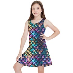 Rainbow Scales Kids  Lightweight Sleeveless Dress by zappwaits