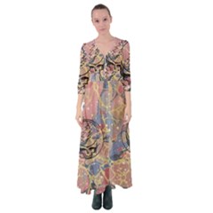 Grateful Dead Artsy Button Up Maxi Dress by Bedest