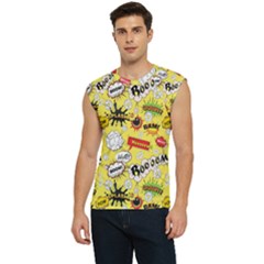 Cartoon Comics Pattern Men s Raglan Cap Sleeve T-shirt by Loisa77