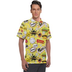 Cartoon Comics Pattern Men s Polo T-shirt by Loisa77