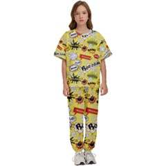 Cartoon Comics Pattern Kids  T-shirt And Pants Sports Set by Loisa77