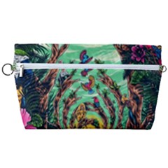 Monkey Tiger Bird Parrot Forest Jungle Style Handbag Organizer by Grandong