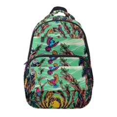 Monkey Tiger Bird Parrot Forest Jungle Style Carry-on Travel Backpack by Grandong